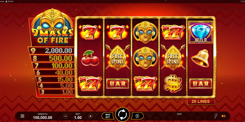 9 Masks of Fire slot online spelen