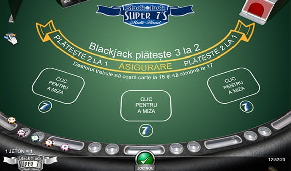 Blackjack Super 7'S la Winmasters Romania