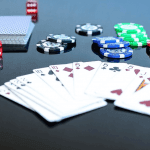 Poker cards and casino chips.