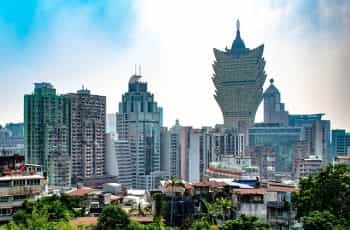 Macau city skyline.